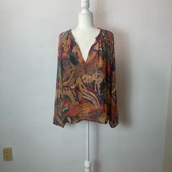 A.L.C Dana Silk-Blend blouse size 12 - Picture 2 of 9